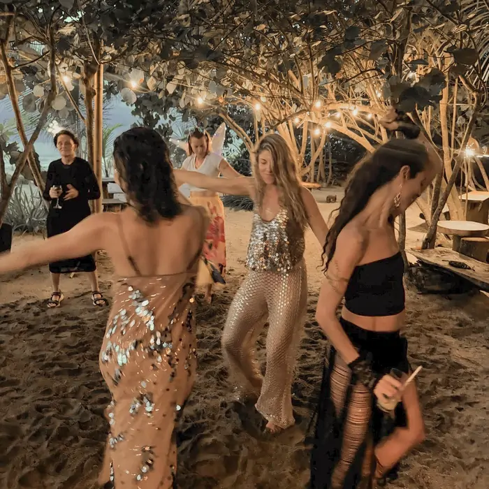 Dancing under the lights on the last night