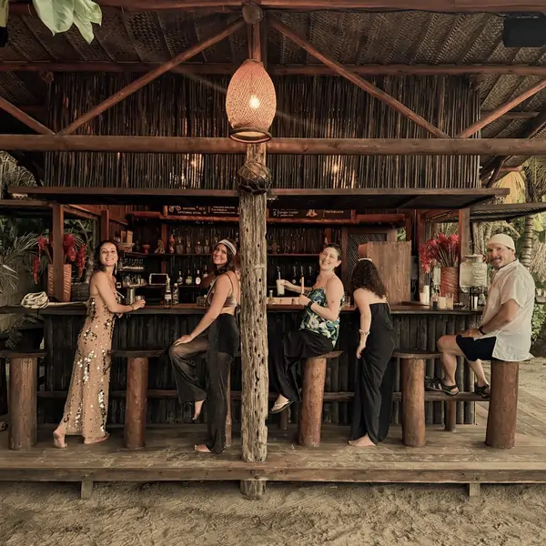 The open air bar at the retreat