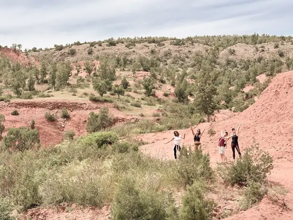 The red valley on a walking day