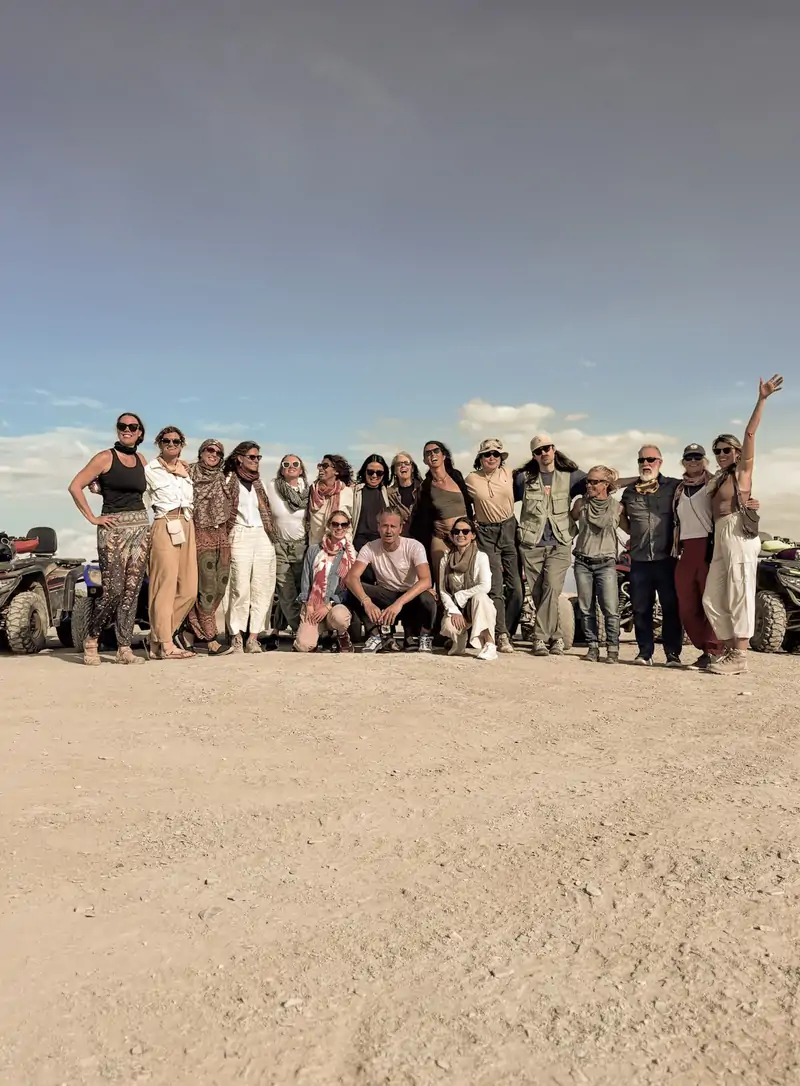 The Rebel group in the Moroccan desert
