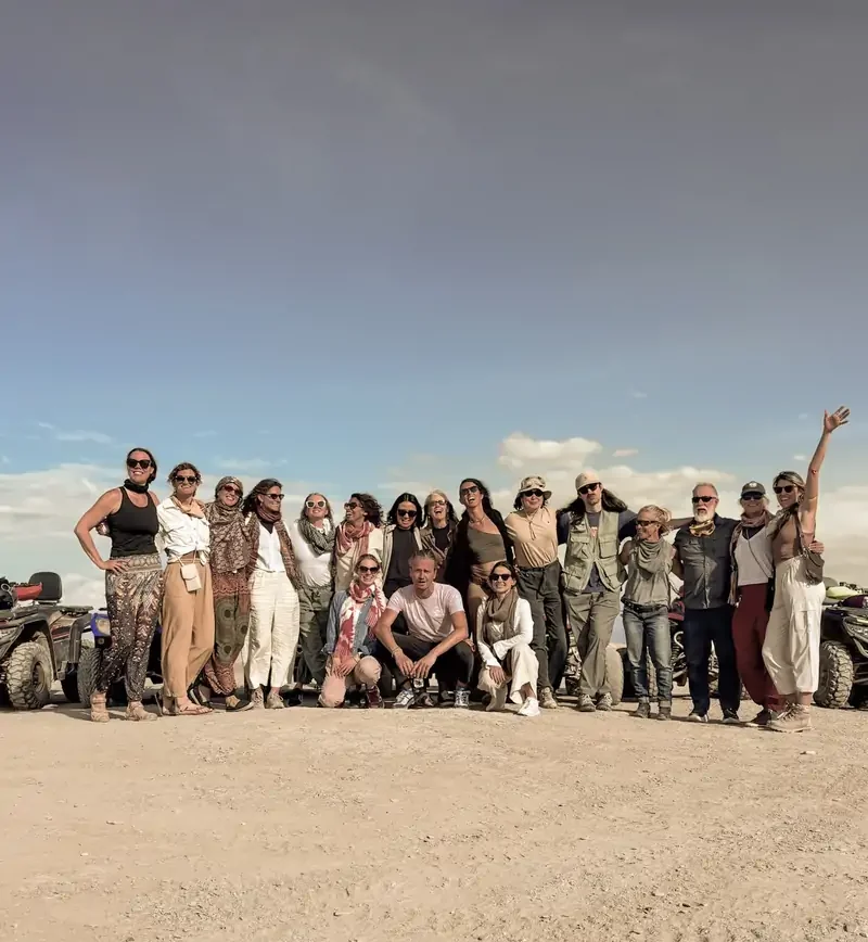 The Rebel group in the Moroccan desert