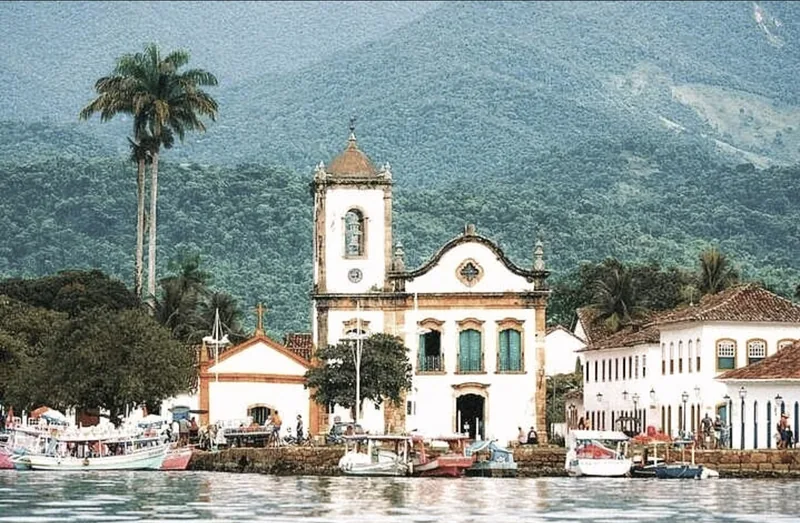 The waterfront church in the historic centre of Paraty